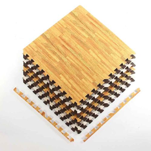 Customized EVA Interlocking foam Puzzle Mat with Wooden